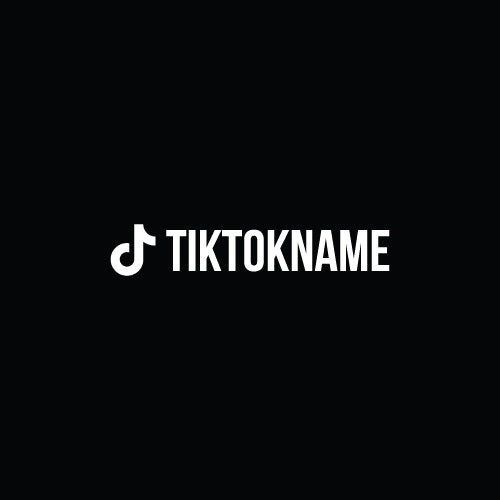 Custom TikTok Decal Username Sticker