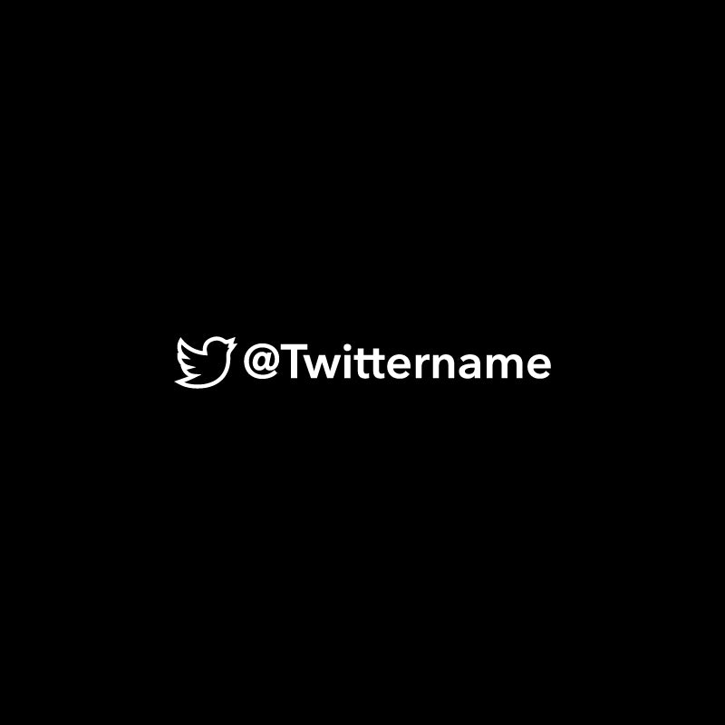 PERSONALISED Twitter Username Line Icon Decal Sticker