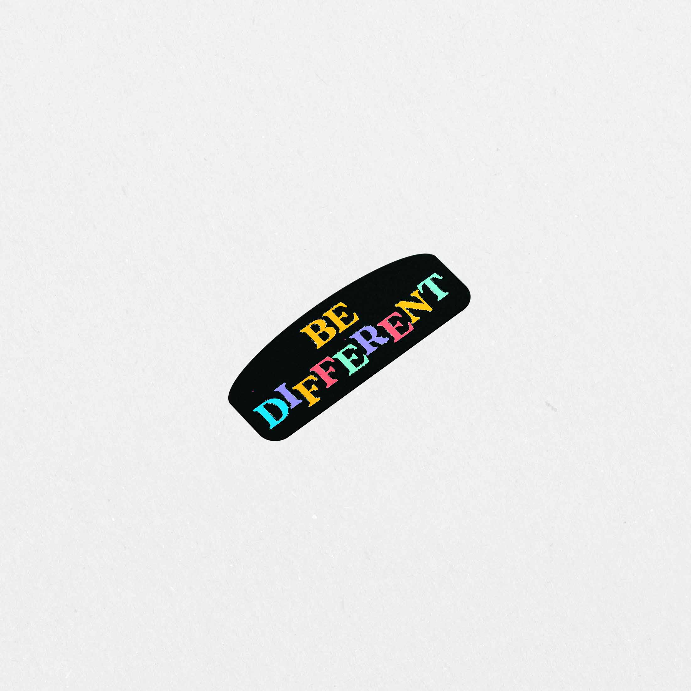 x2 Be Different Printed Stickers