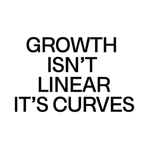 GROWTH ISN'T LINEAR Wall Decal Sticker