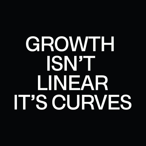 GROWTH ISN'T LINEAR Wall Decal Sticker