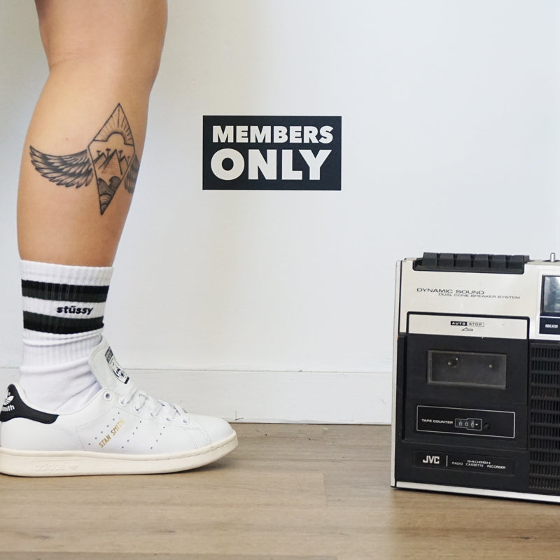 MEMBERS ONLY Wall Decal Sticker