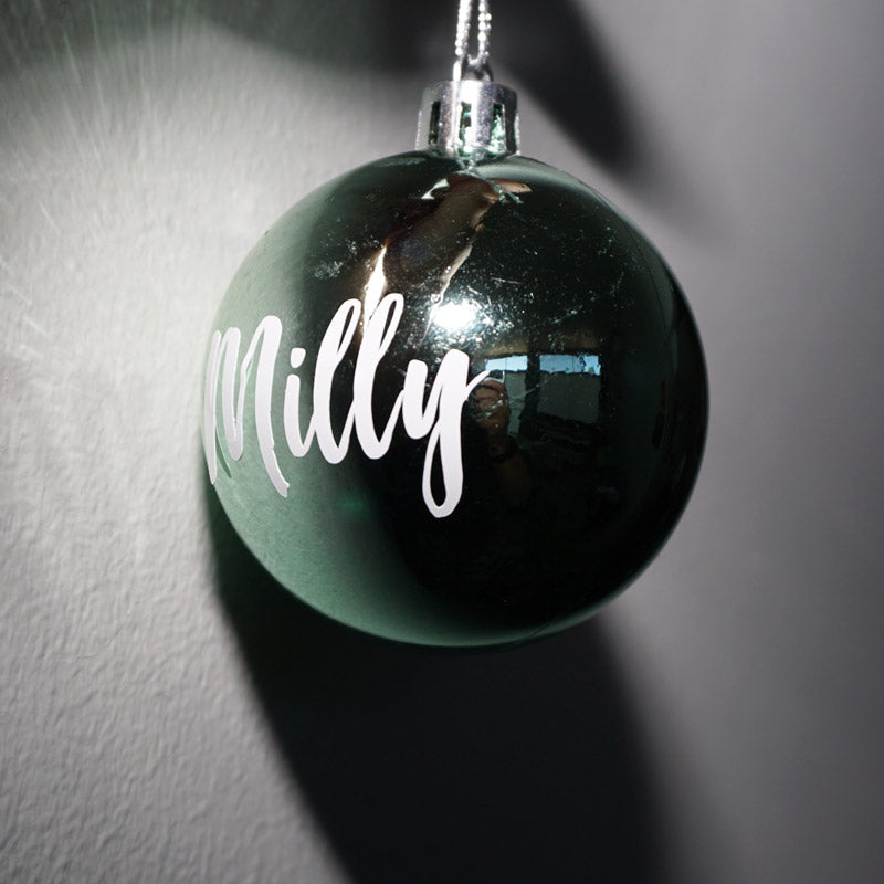 PERSONALISED Bauble Text Decal Sticker