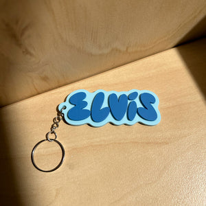 Bubble Text Personalised Name Keyring