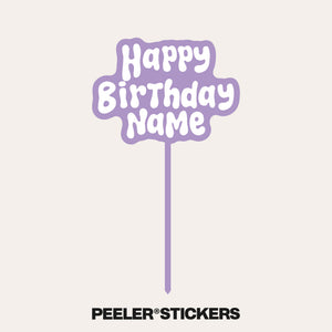 Personalised Happy Birthday Cake Topper | Custom Cake Decoration
