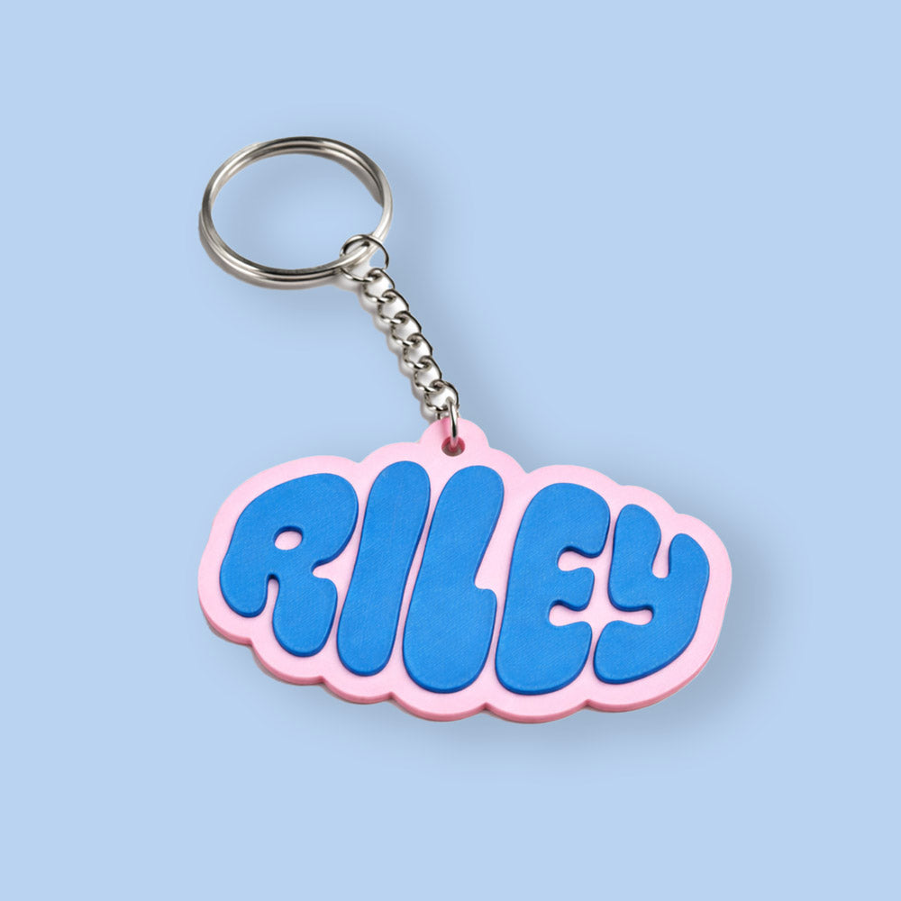 Custom Name Keychain | Personalised Kids Keyring - Peeler Stickers