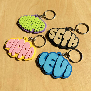 Custom Name Keychain | Personalised Kids Keyring - Peeler Stickers