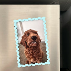 Magnet fridge photo frame holding 4x6 dog photo