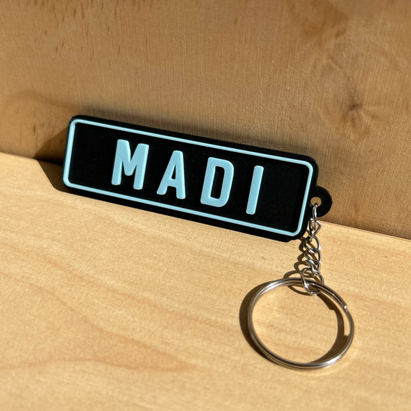 Personalised Car Plate Keychain – Custom Number Plate Keyring for Drivers & Car Lovers