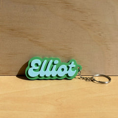 customisable keychain with personalised name
