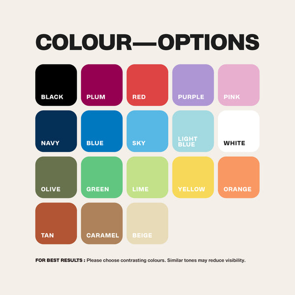 Keychain Colour Chart