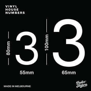 Vinyl House Number Decal