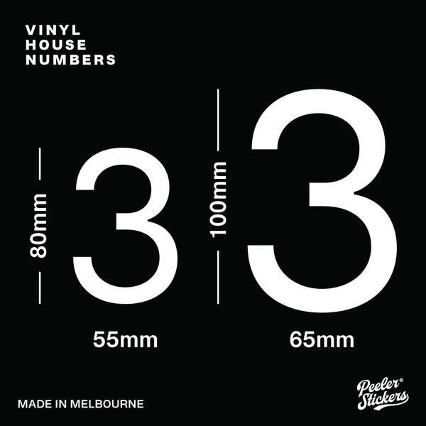 Vinyl House Number Decal