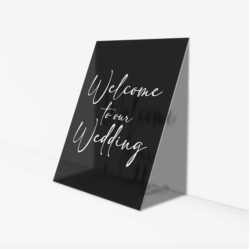 Welcome To Our Wedding Text - Decal Only
