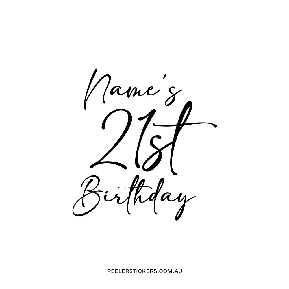 Personalised Birthday Decal  | Name + Year (Decal Only)