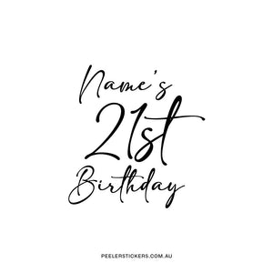 Personalised Birthday Decal  | Name + Year (Decal Only)
