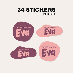 Personalised Kids Name Stickers – Waterproof School & Daycare Labels