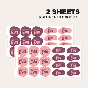 Personalised Kids Name Stickers – Waterproof School & Daycare Labels