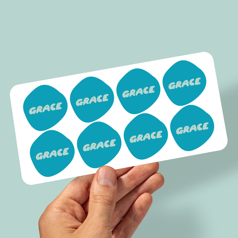 Set of 2 Retro Kids Custom Daycare Sticker Labels