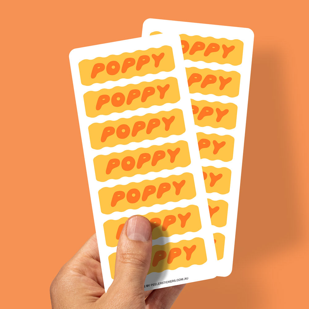 Personalised Kids Name Labels - Wavy Design