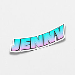 Kawaii Cute Custom Name Sticker