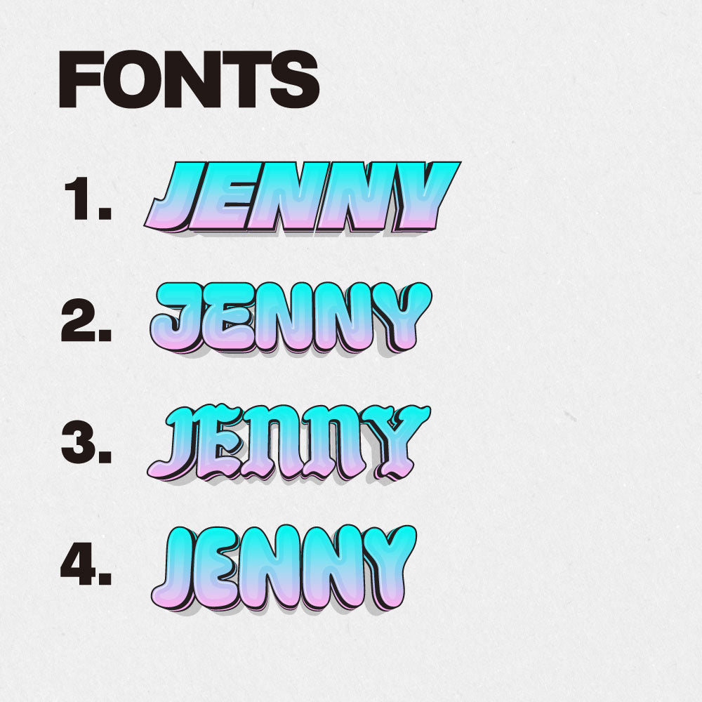 Kawaii Cute Custom Name Sticker