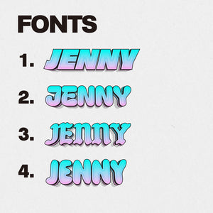 Kawaii Cute Custom Name Sticker