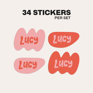Funky Cool Personalised School Name Labels for Teens