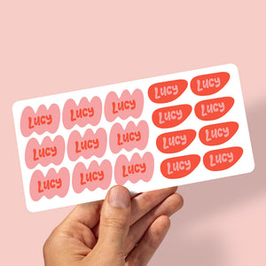 Funky Cool Personalised School Name Labels for Teens
