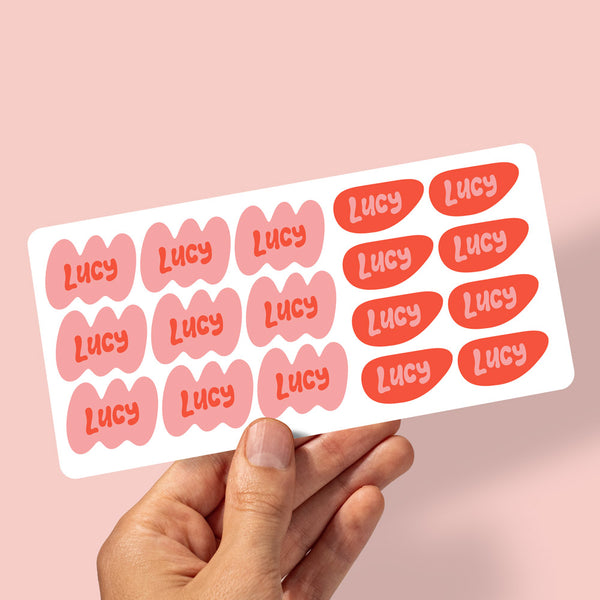 Funky Cool Personalised School Name Labels for Teens