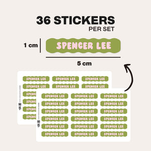Personalised Mini Labels for School