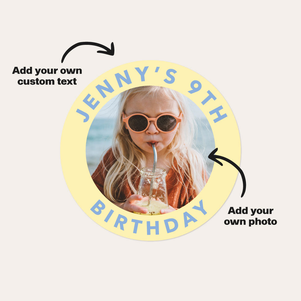 Custom Party Stickers – Personalised Birthday Labels