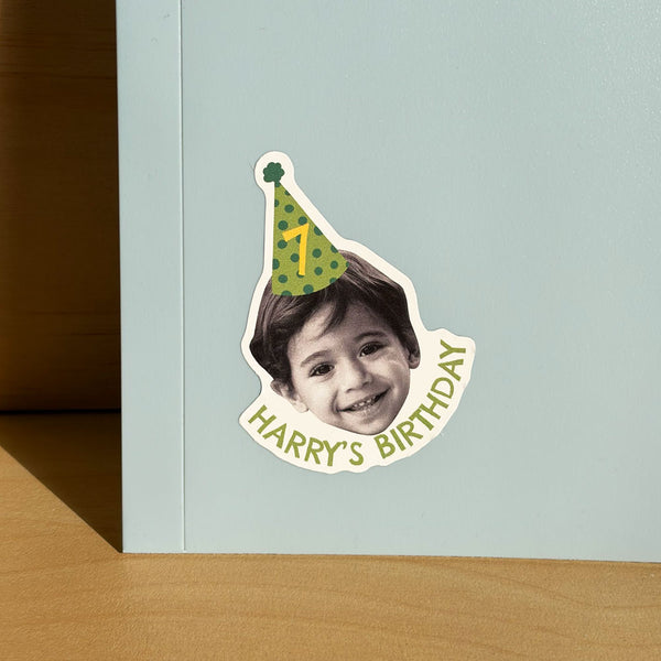 Custom Birthday Party Hat Stickers