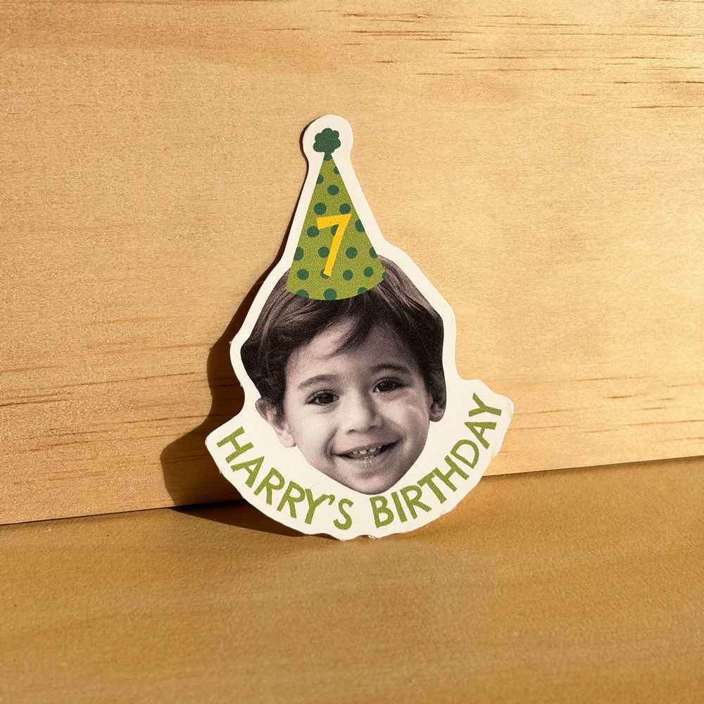Custom Birthday Hat Sticker - Party Happy Birthday Stickers