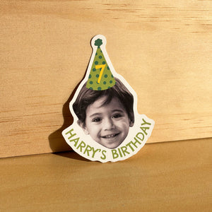 Custom Birthday Party Hat Stickers