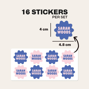 Personalised Star Name Labels for Kids – Waterproof School & Daycare Stickers