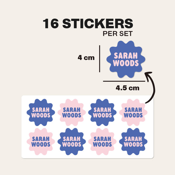 Personalised Star Name Labels for Kids – Waterproof School & Daycare Stickers