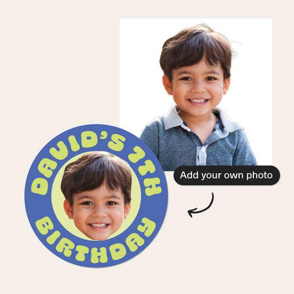 Custom Face Kids Birthday Stickers