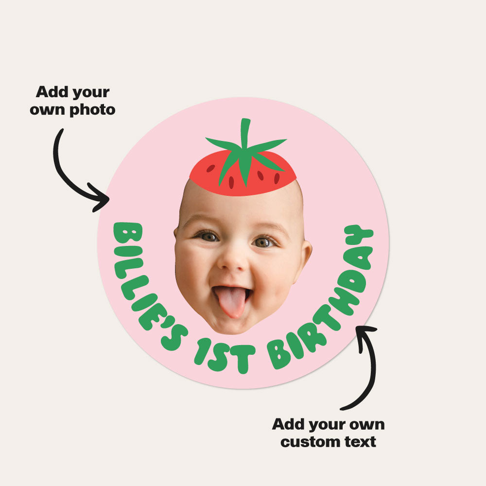berry first birthday stickers