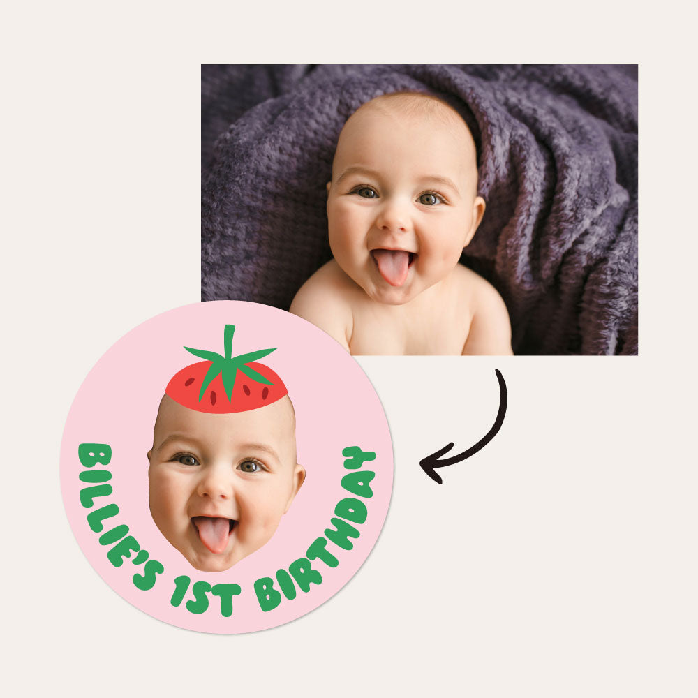 berry first birthday stickers