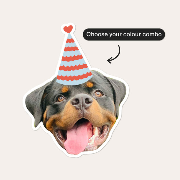 Dog birthday party favour stickers