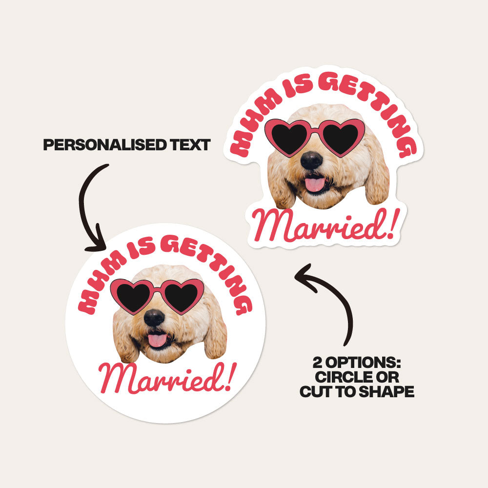 Custom Pet Wedding Sticker