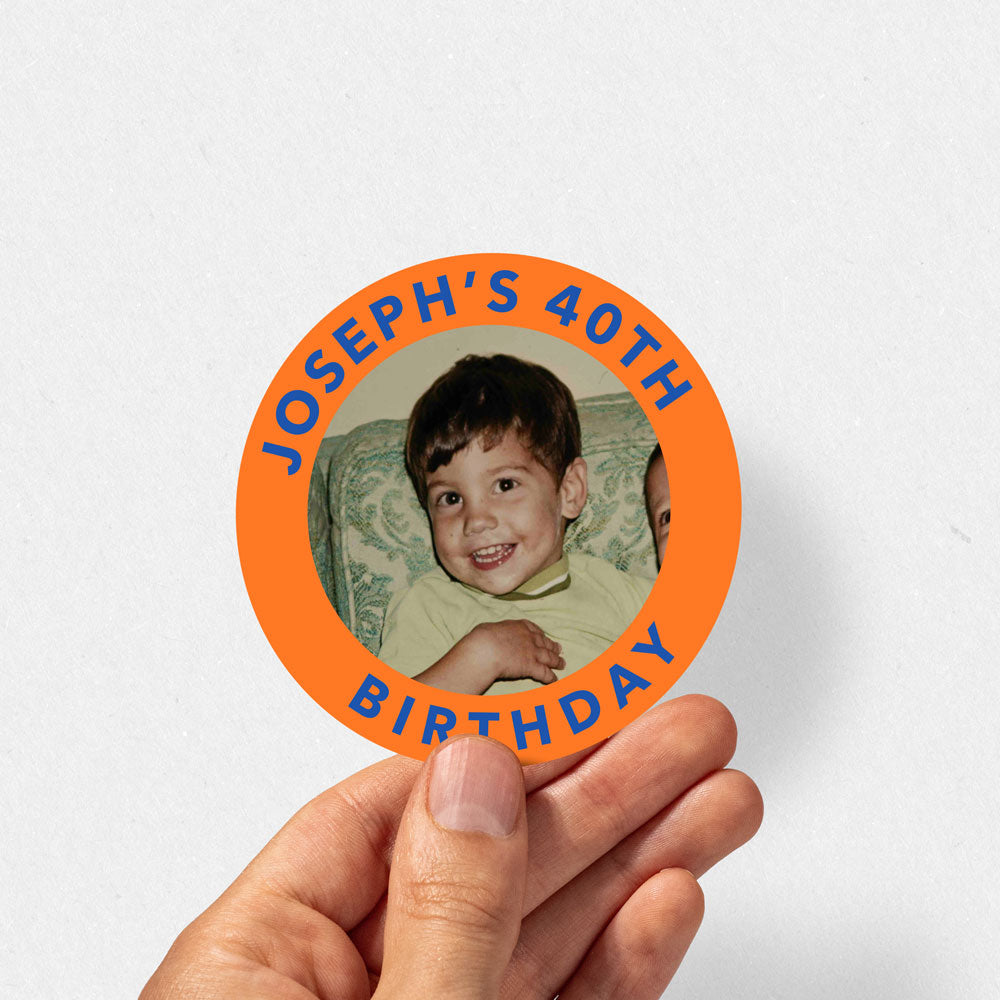Custom Birthday Party Stickers – Upload your own custom photo