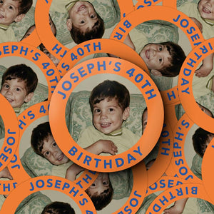 Custom Birthday Party Stickers – Upload your own custom photo