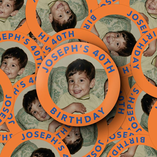 Custom Birthday Party Stickers – Upload your own custom photo