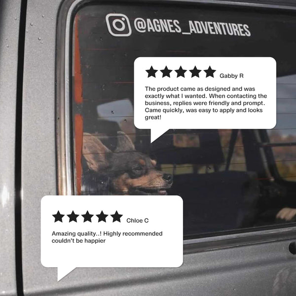 Instagram Decal on Car Window Reviews