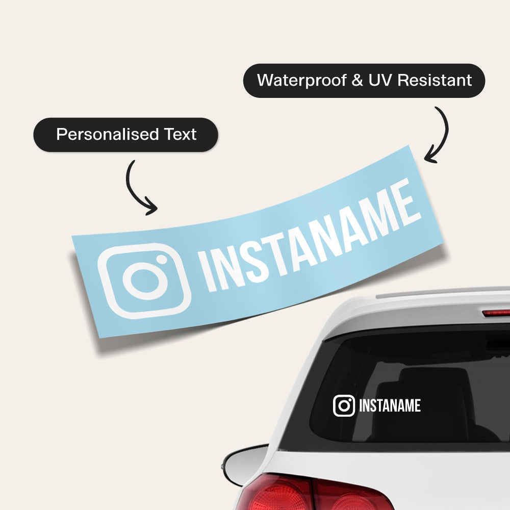 Instagram Decal on Bottle