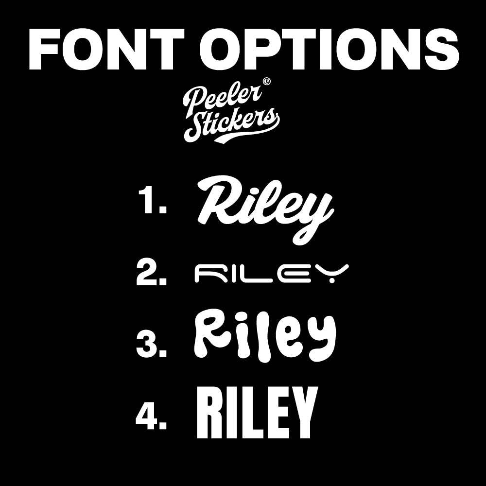 Custom Water Bottle Labels - Personalised Text Decal