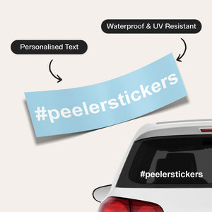 hashtag decal sticker