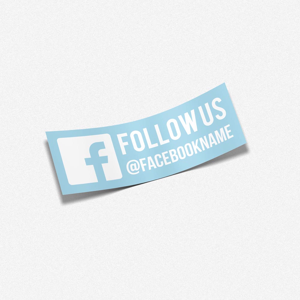 Follow Us on Facebook Name Decal Sticker